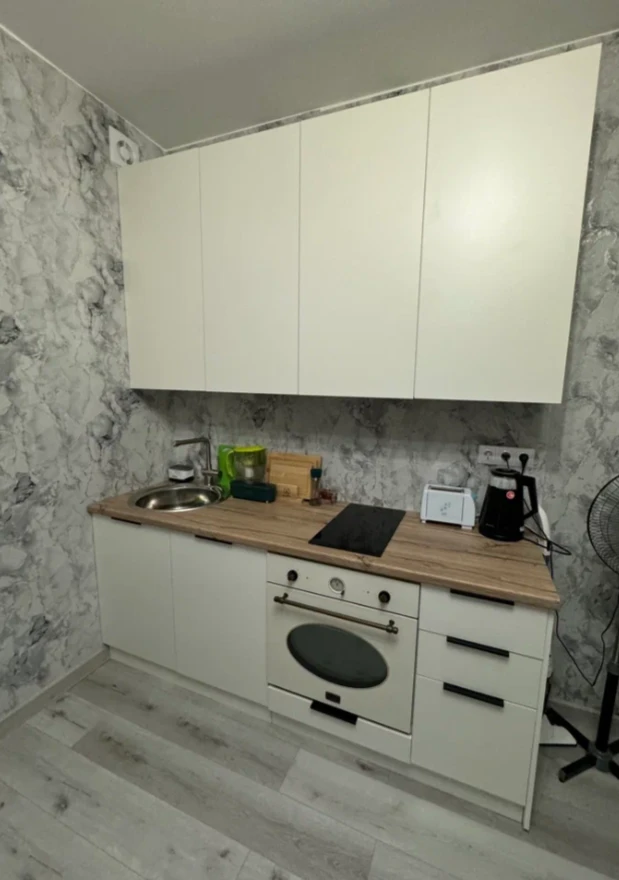 Кухня Homa МК стиль 200x60x25 см, ЛДСП, Белый шагрень, МК стиль, столешница 38 мм
